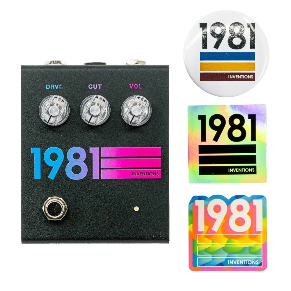 1981 Inventions DRV2 Preamp / Distortion Black Hyperfade - Image 2