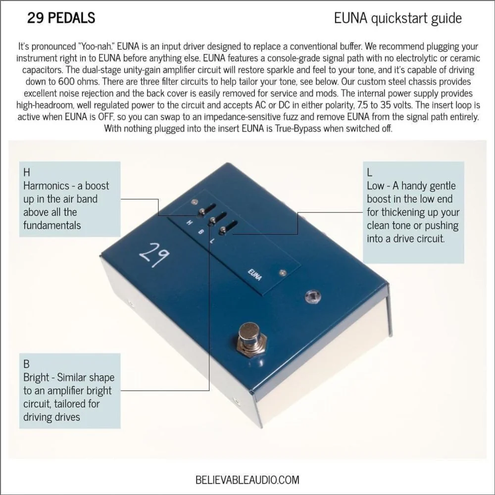 29 Pedals EUNA Elite Unity Amplifier The Ultimate "TONE SUCK" Cure - Image 4