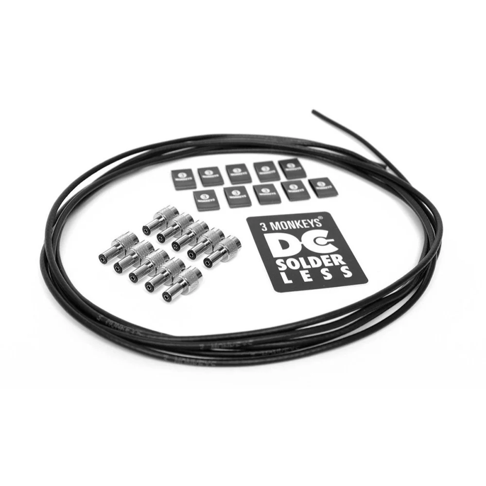 3 Monkeys Solderless Kit DC Cable 2.1mm DC Plugs & Cables 6 or 10 Packs - Image 5