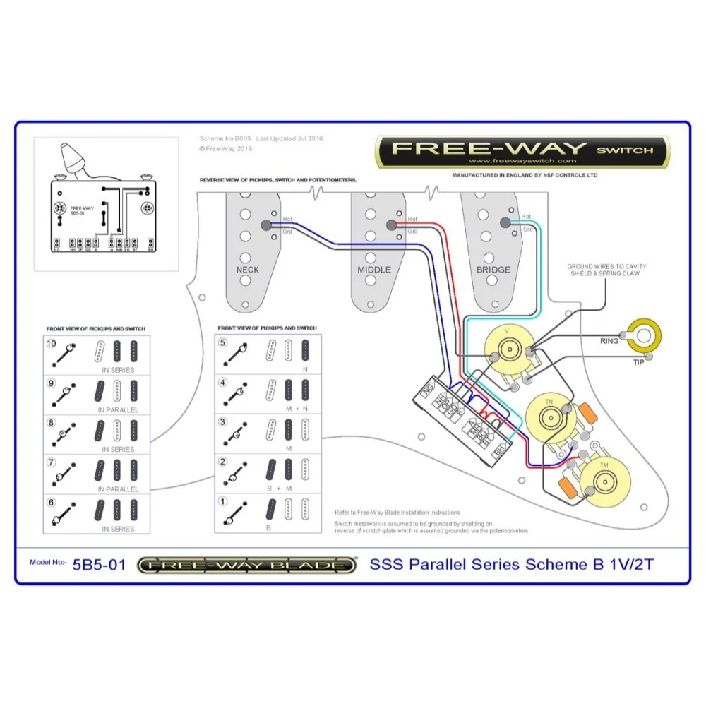920D Custom Free-Way S5B5-01 Strat Style 10-Way Wiring Harness CTS, Free-Way & Pure Tone Parts - Image 11