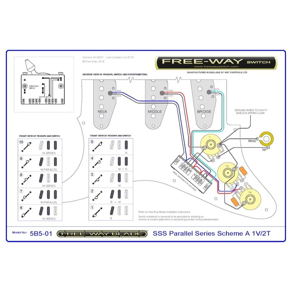 920D Custom Free-Way S5B5-01 Strat Style 10-Way Wiring Harness CTS, Free-Way & Pure Tone Parts - Image 12