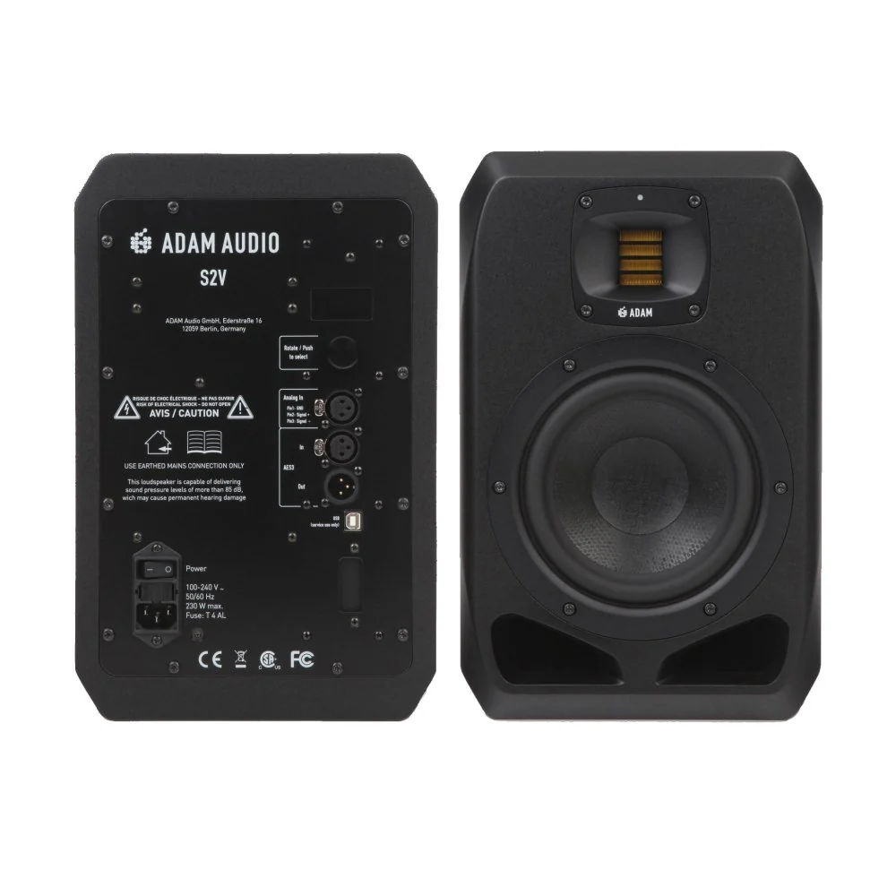 ADAM S2V S SERIES 2-Way 7" & S-ART Tweeter DSP Studio Nearfield Monitor Each - Image 4