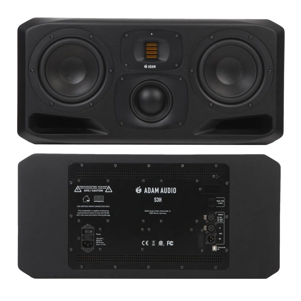 ADAM S3H S SERIES 3-Way 2x7", 4" Mid Dome, S-ART Tweeter DSP Studio Near Midfield Monitor Each - Image 3