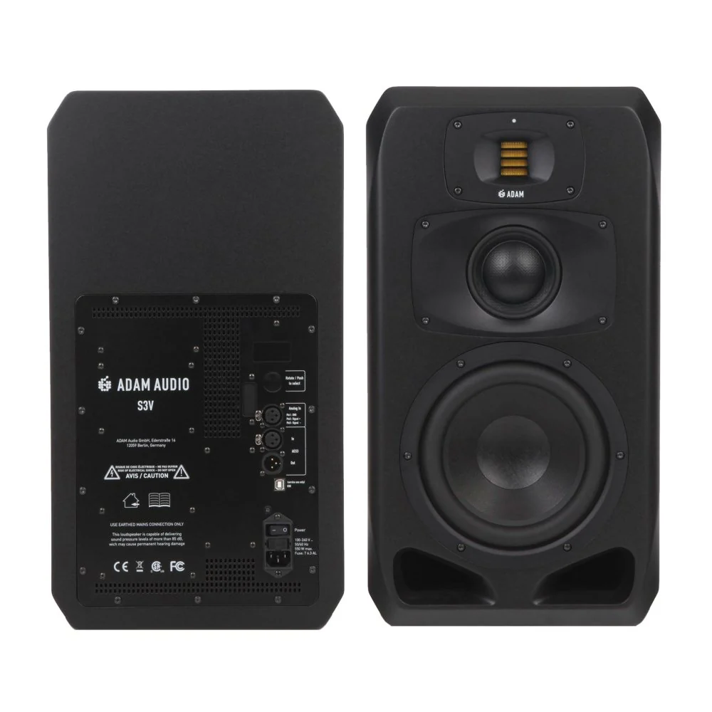 ADAM S3V S SERIES 3-Way 9", 4" Mid Dome, S-ART Tweeter DSP Studio Near Midfield Monitor Each - Image 4