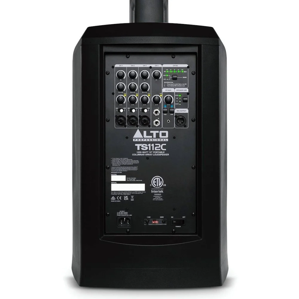 ALTO TS112C 1200W Portable Column Array PA Speaker w/ 12" Subwoofer, DSP & Bluetooth - Image 3
