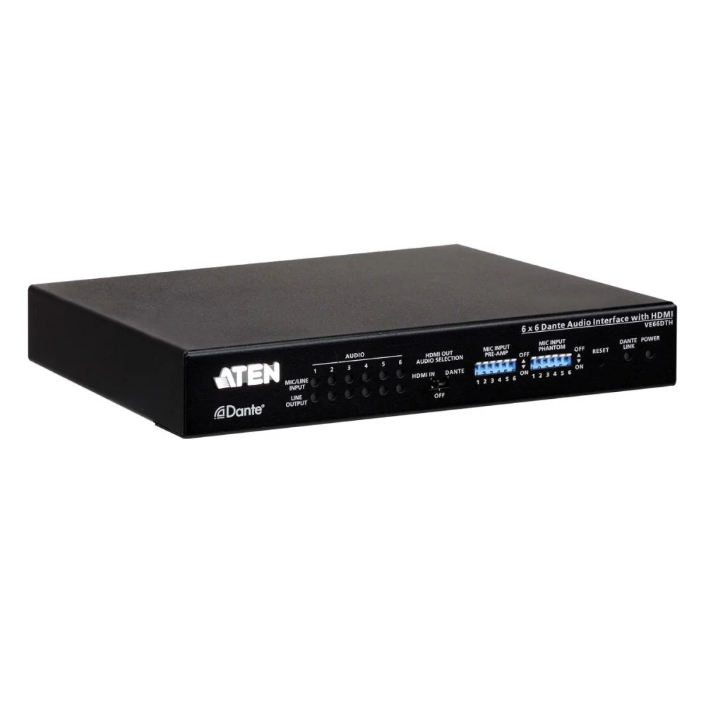 ATEN VE66DTH 6x6 Dante™ Networked Audio Interface w/ HDMI - Image 3