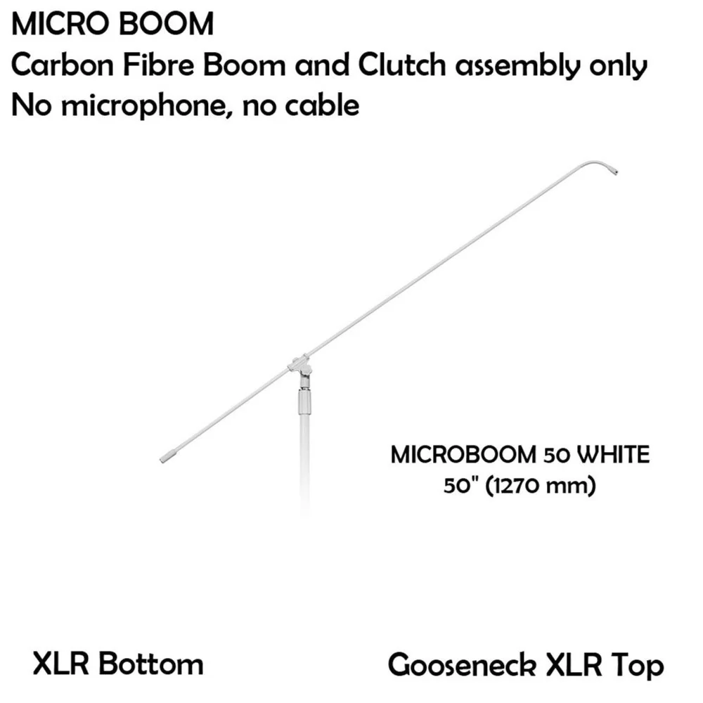 Audix ADX-MICROBOOM-50W White 1270mm Carbon Fibre Boom & Clutch