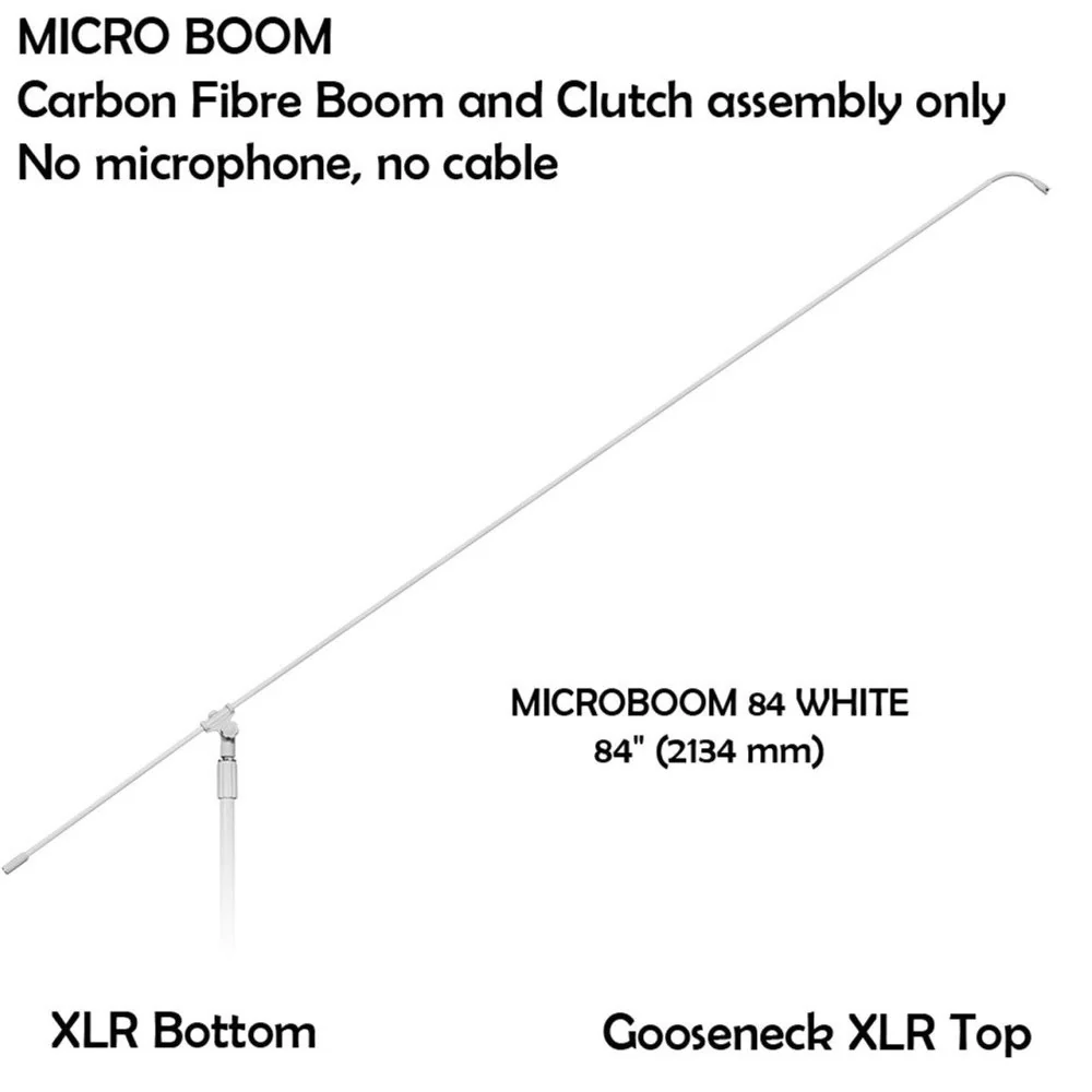 Audix ADX-MICROBOOM-84W White 2134mm Carbon Fibre Boom & Clutch