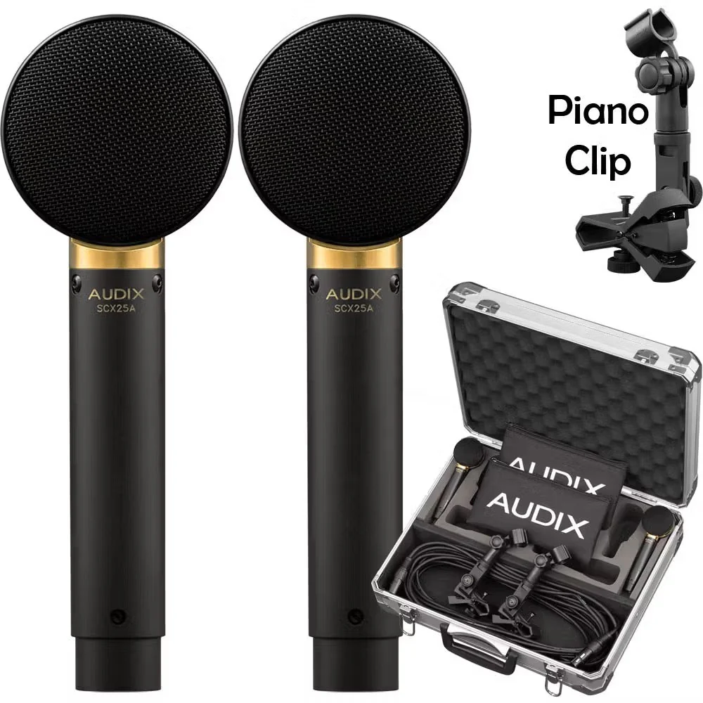 Audix SCX25APS Stereo Piano Miking System w/ 2 x SCX25A & Piano Clip