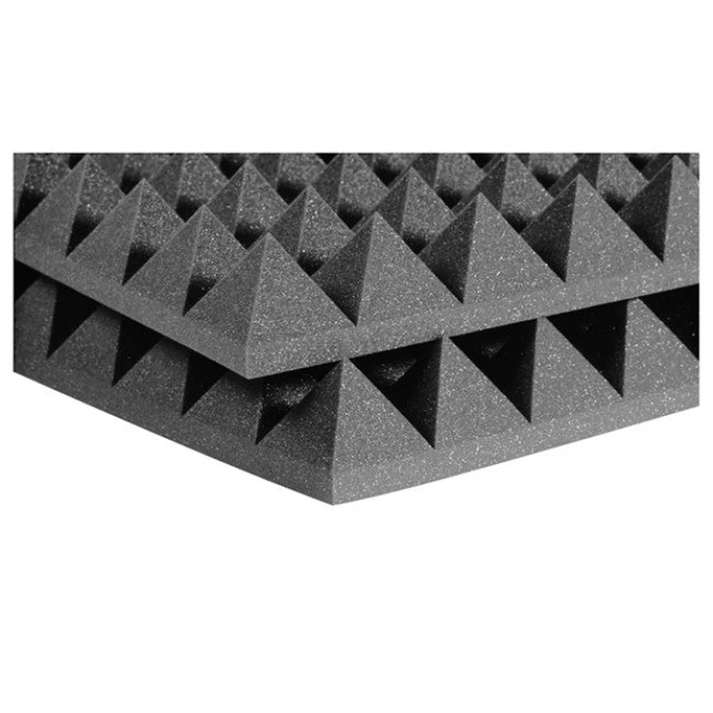 Auralex 4 Inch Studiofoam Pyramid 2x2 Foot Panels - Charcoal x 6
