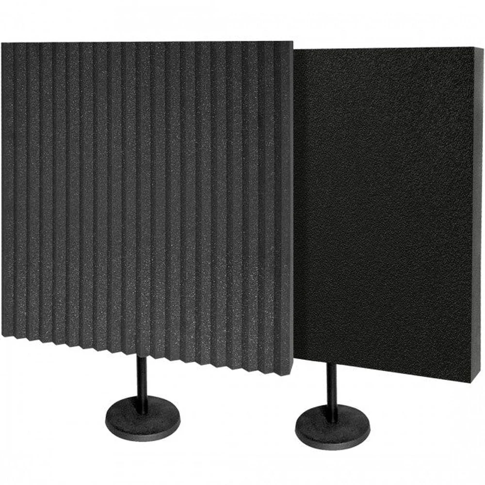 Auralex DeskMax Portable Stand Mounted Absorption Panels Charcoal (Pair)