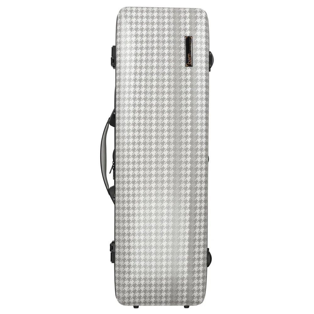 BAM CABOURG Hightech Oblong Violin Case with Back Pocket - 3 Tones Of Grey / Black Version