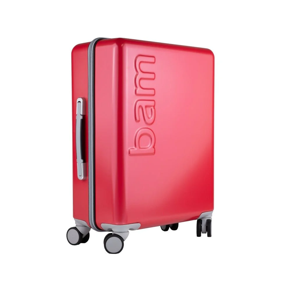 BAM GRAFFITI Cabine Trolley - Raspberry Red/Silver - Image 2
