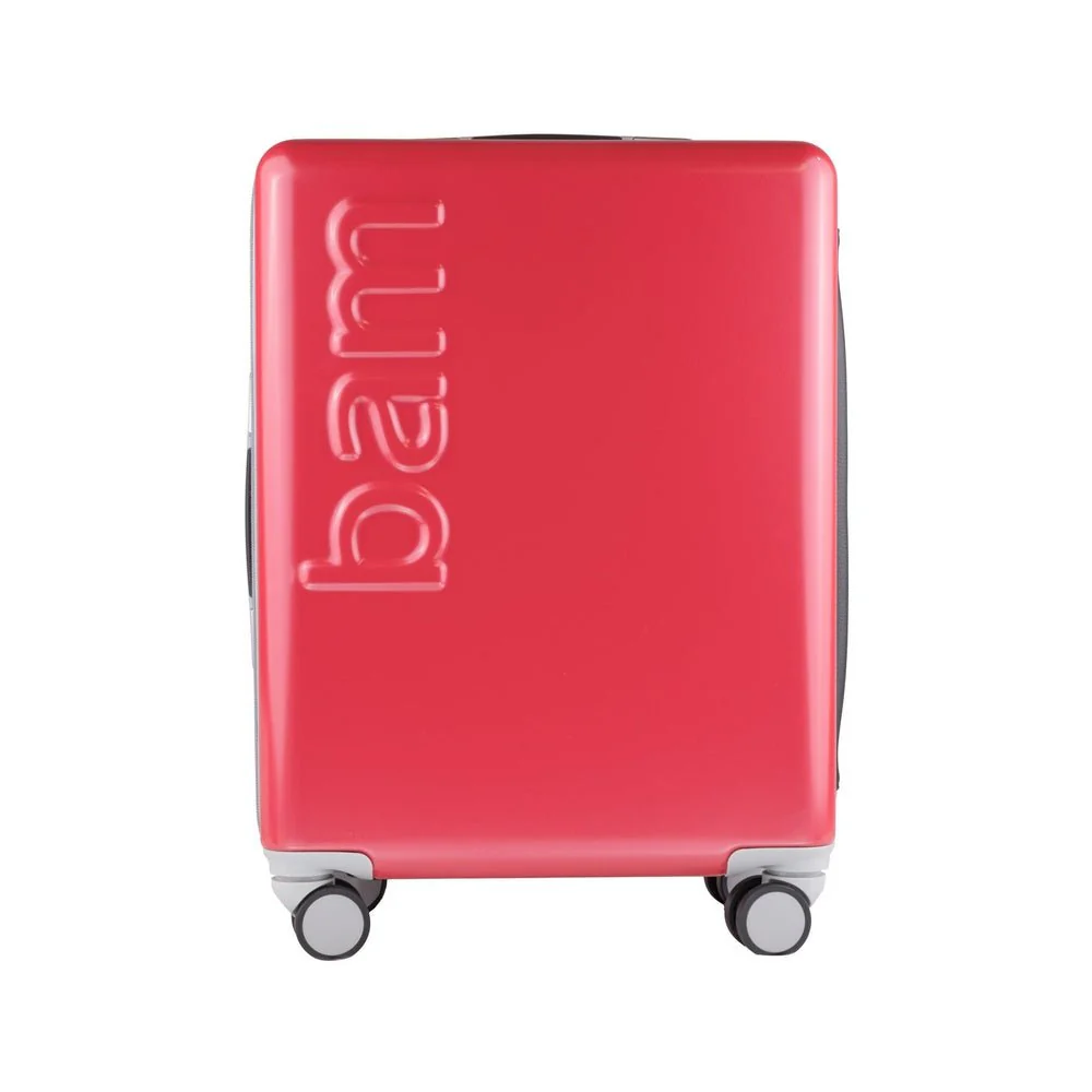 BAM GRAFFITI Cabine Trolley - Raspberry Red/Silver - Image 3
