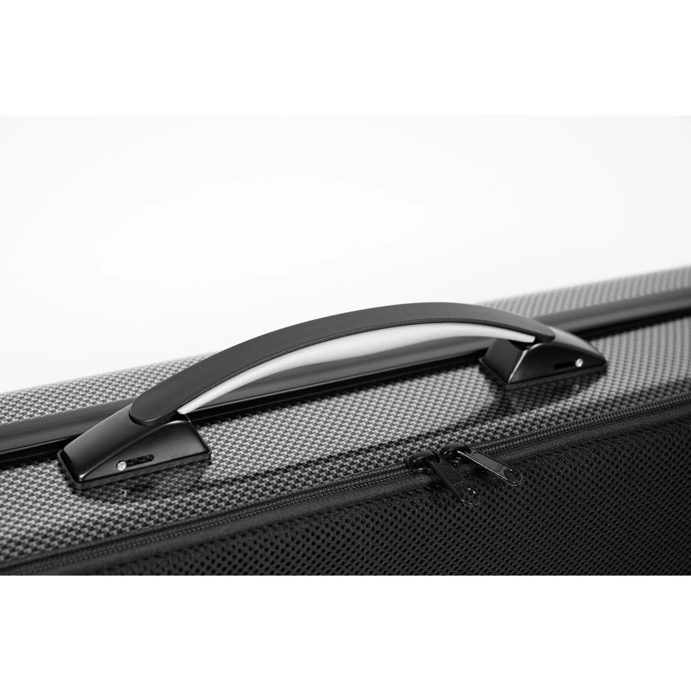 BAM HIGHTECH Oblong Violin Case with Back Pocket - Silver Carbon - Image 2