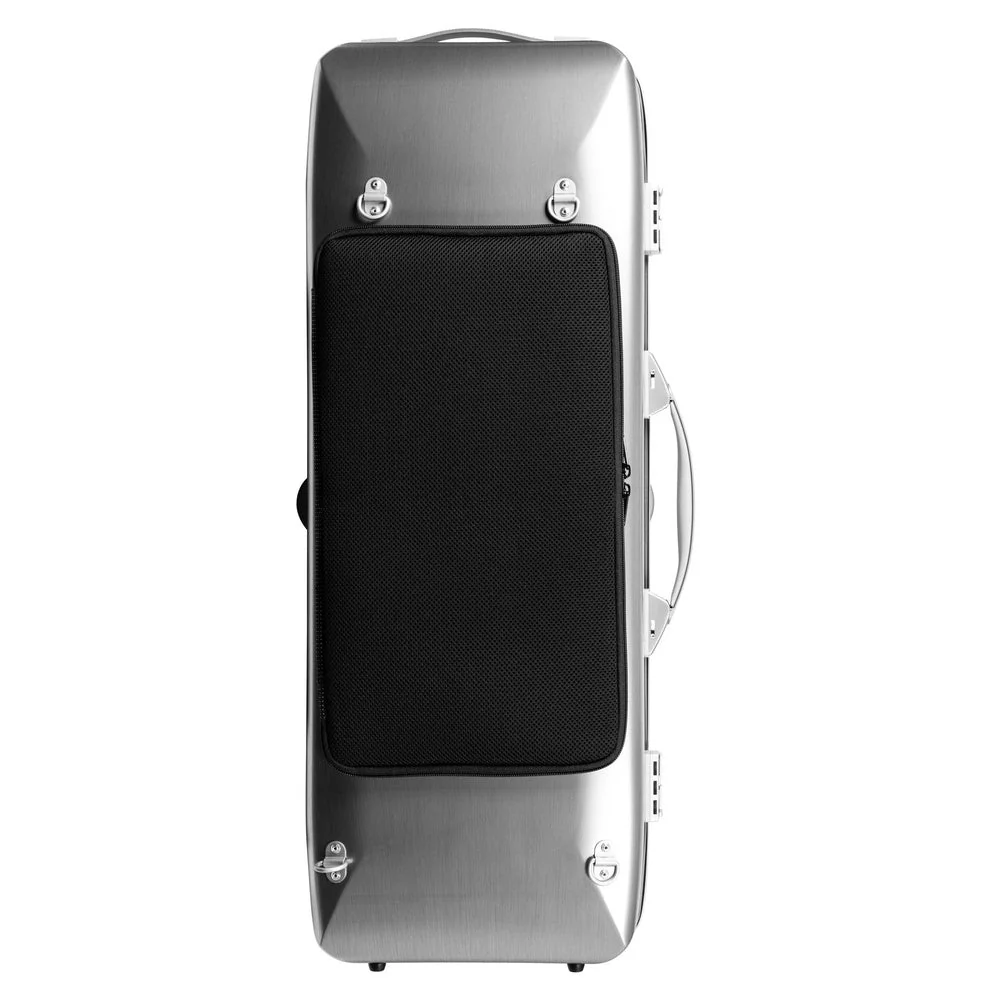BAM LA DEFENSE Hightech Oblong Viola Case with Back Pocket - Brushed Aluminium - Image 5