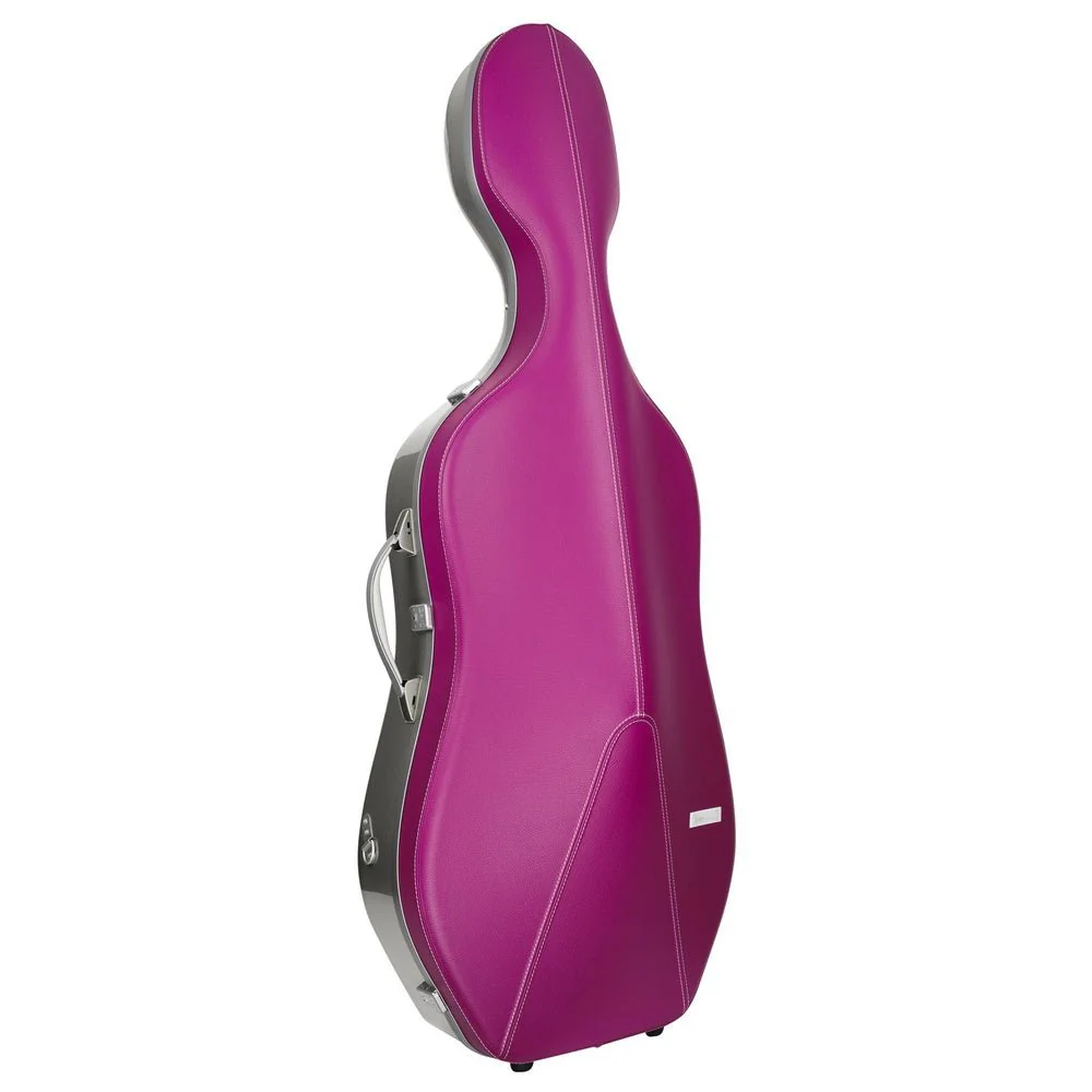 BAM L'ETOILE Hightech Slim Cello Case - Raspberry Red