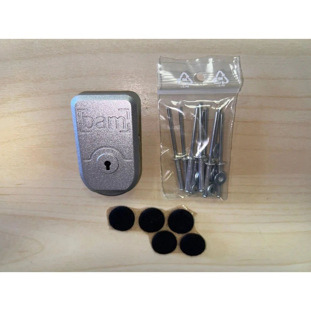 BAM Polycarbonate Latch with Logo - Silver