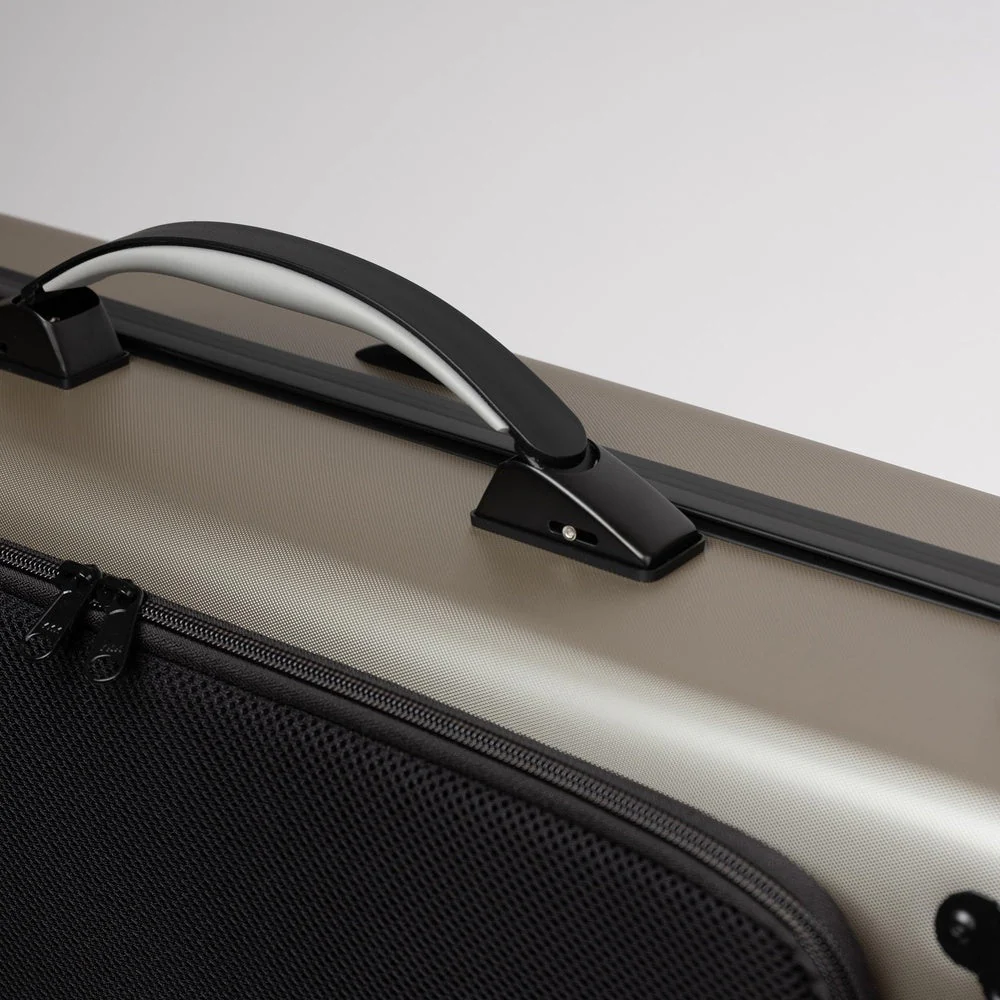 BAM SUPREME Hightech Oblong Viola Case with Back Pocket - Champagne / Black Version - Image 2