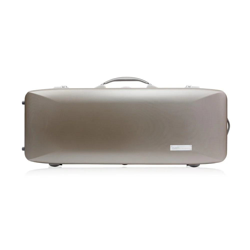 BAM SUPREME Hightech Oblong Viola Case with Back Pocket - Champagne / Silver Version