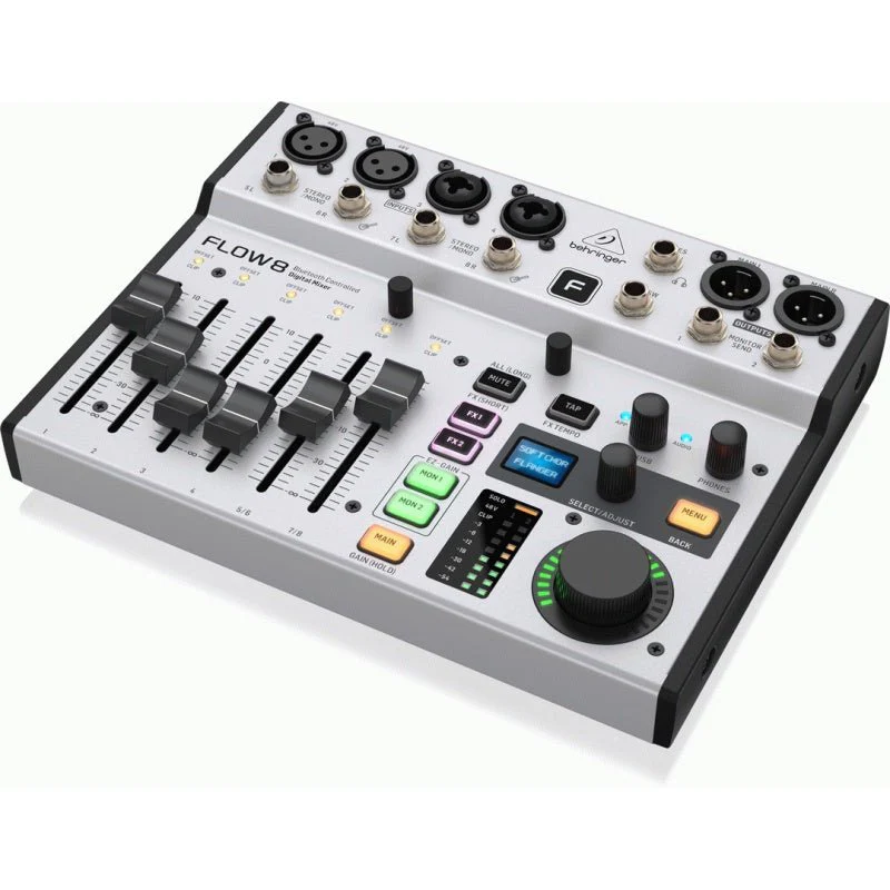 Behringer FLOW-8 8Ch Digital Mixer w/ FX, Bluetooth & USB Audio Interface - Image 2