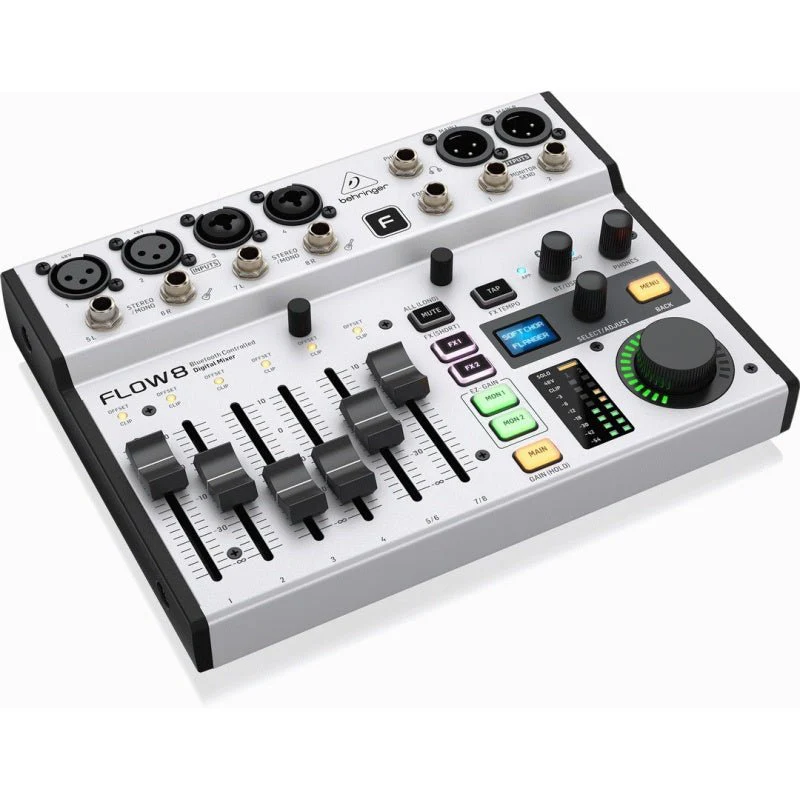 Behringer FLOW-8 8Ch Digital Mixer w/ FX, Bluetooth & USB Audio Interface - Image 4