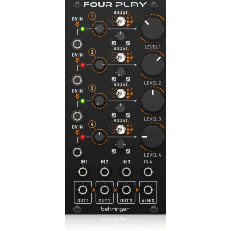Behringer Four Play Quad Volt Controlled Amplifiers and Mixer Module for Eurorack