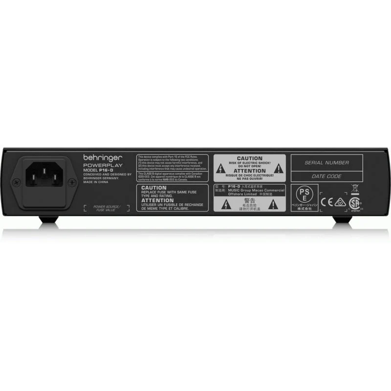 Behringer Powerplay 16 P16-D Distributor & Power Supply for P16 - Image 4