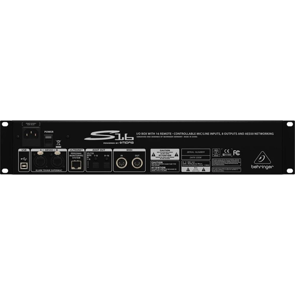 Behringer S16 Digital Snake Stage Box w/ 16 MIDAS Preamps - Image 4