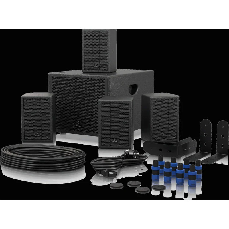 Behringer SAT1004 Installation Speaker Bundle w/ 4" Passive PA Speakers & 8" Active PA Sub - Image 3
