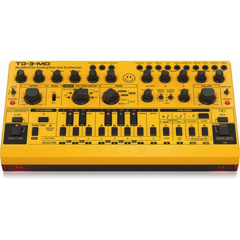 Behringer TD3 MO AM Modded Out Analog Bass Synthesizer (Yellow) - Image 2