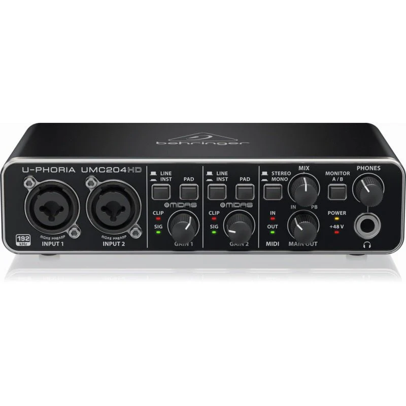 Behringer U-Phoria UMC204HD 2x4 USB Audio Interface (24-Bit/192kHz) - Image 3