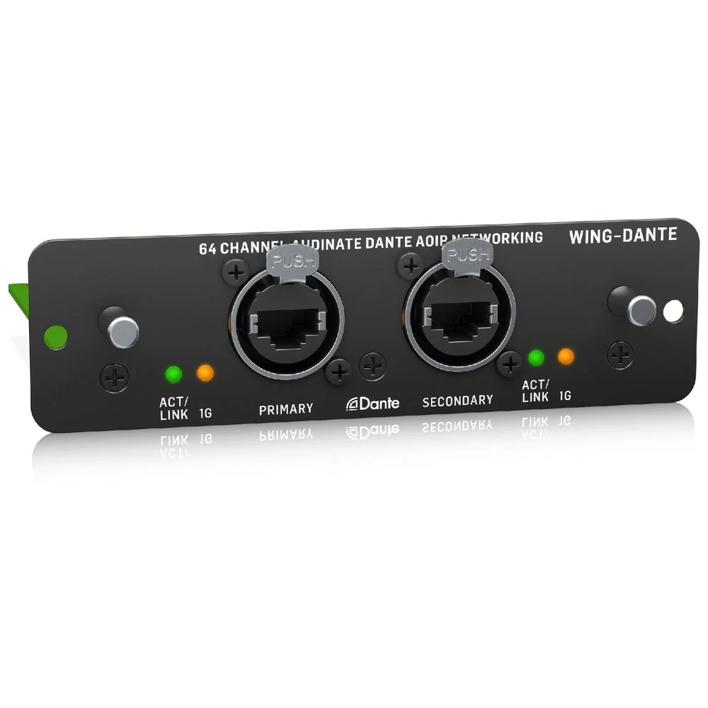 Behringer WING Dante Expansion Card for 64x64 Audinate Dante AoIP Networking - Image 2