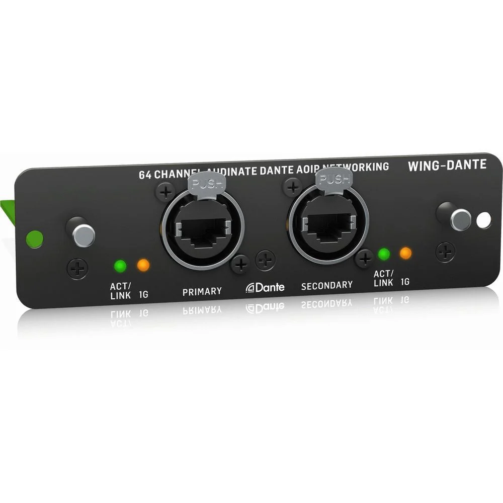 Behringer WING Dante Expansion Card for 64x64 Audinate Dante AoIP Networking - Image 3