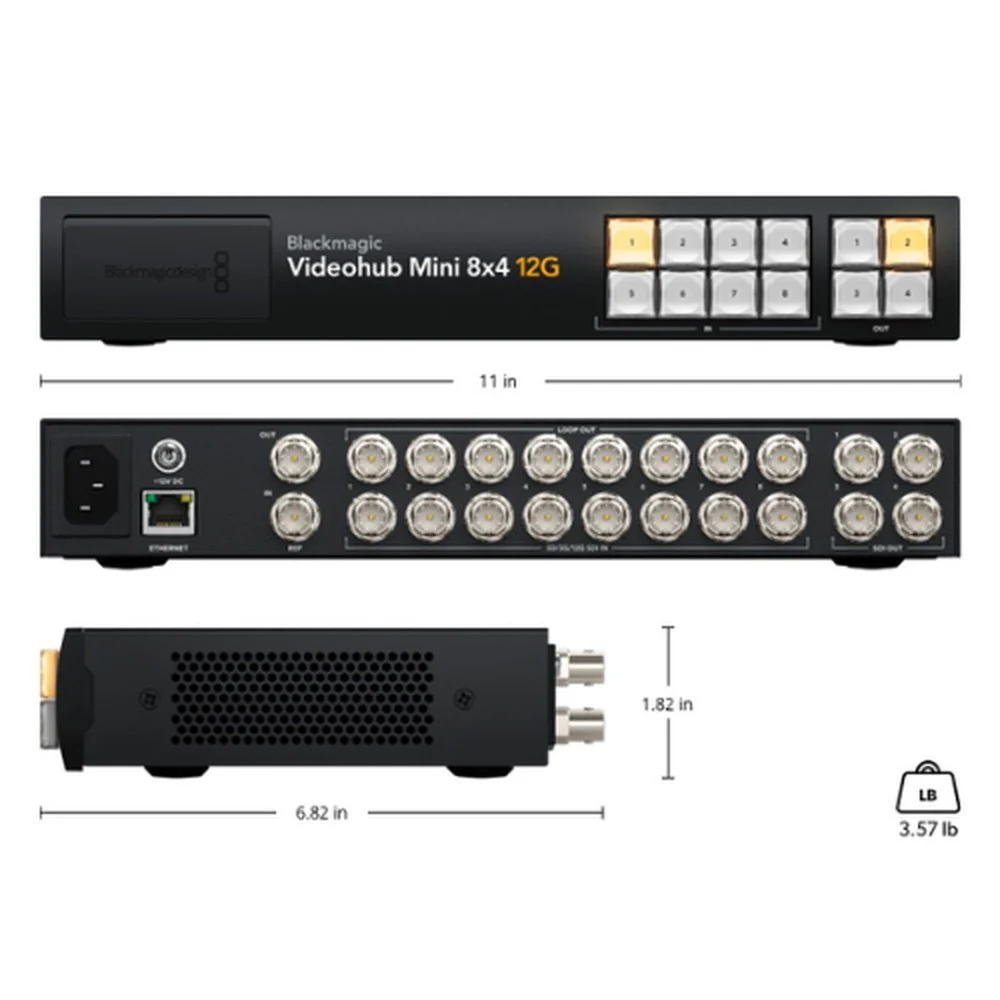 Blackmagic Design Videohub Mini 8x4 12G Router - Image 4