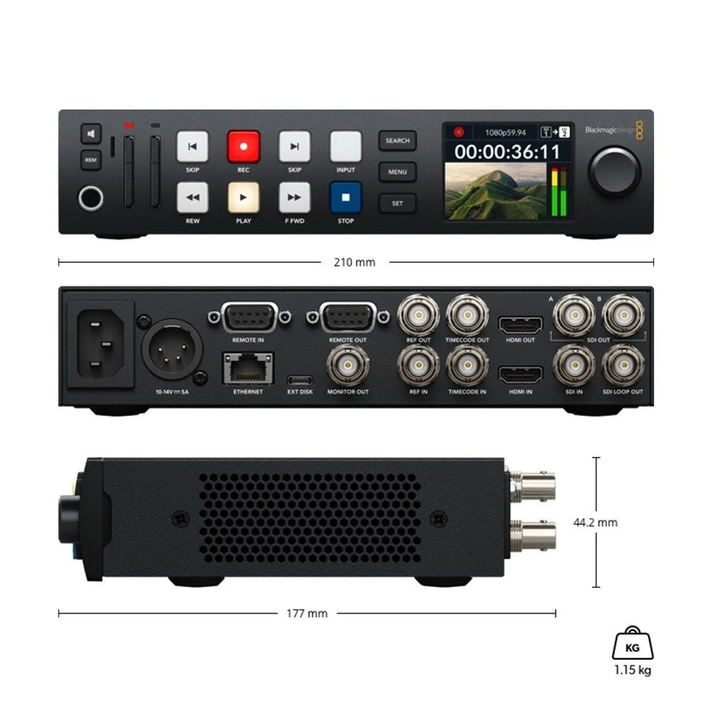 Blackmagic Design HyperDeck Studio HD Plus Video Recorder - Image 2