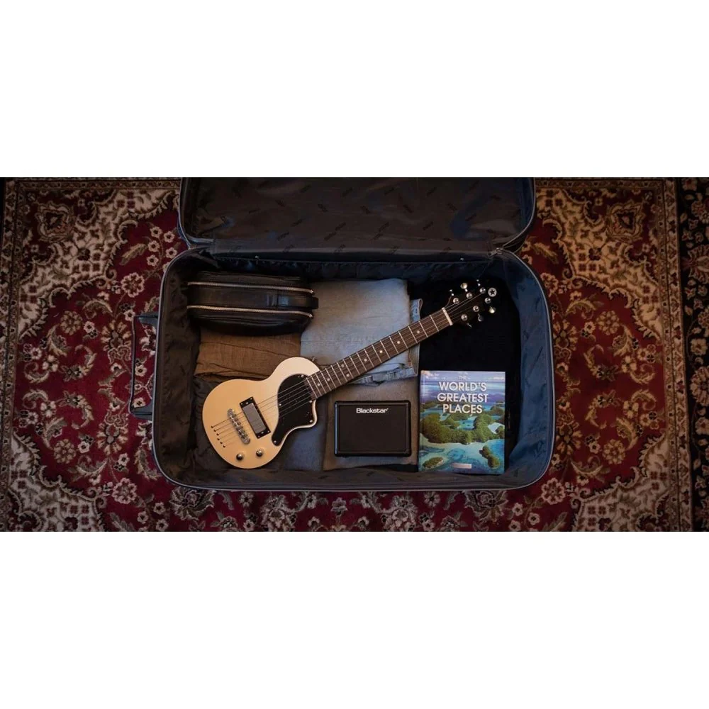 Blackstar Carry-on Guitar Standard Pack Jet Black W/ Premium Gigbag, Amplug and Notebook - Image 11