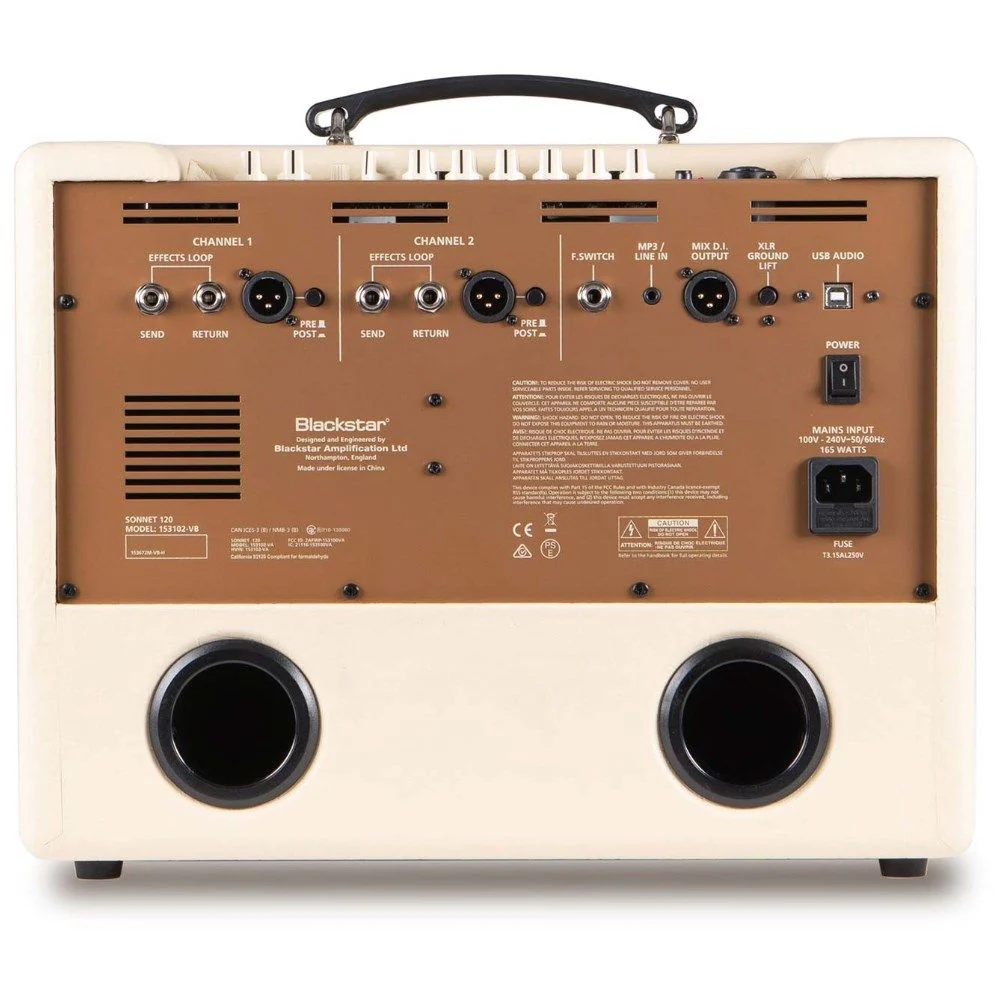 Blackstar SONNET 120 120W Acoustic Amp Combo Blonde - Image 3
