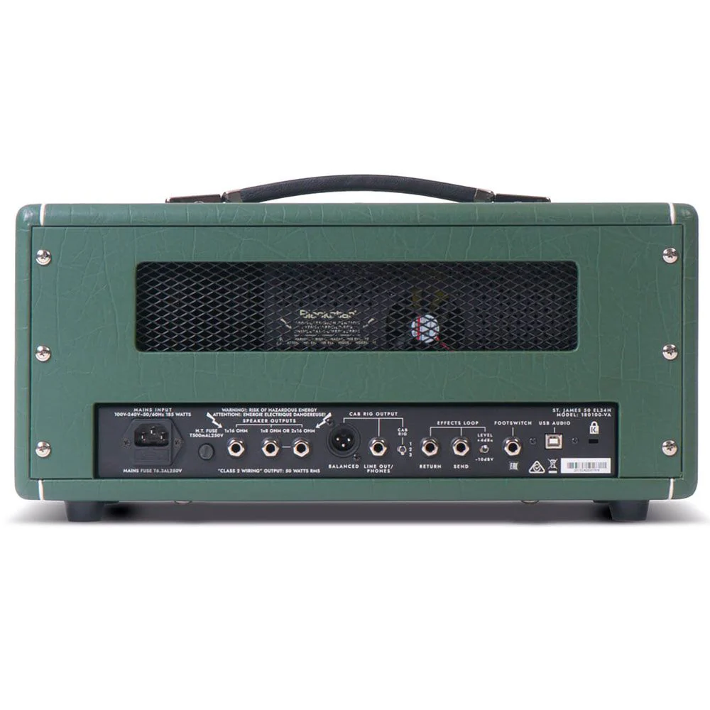 Blackstar ST JAMES Jared James Nichols Signature 50W Amp Head British Racing Green - Image 2