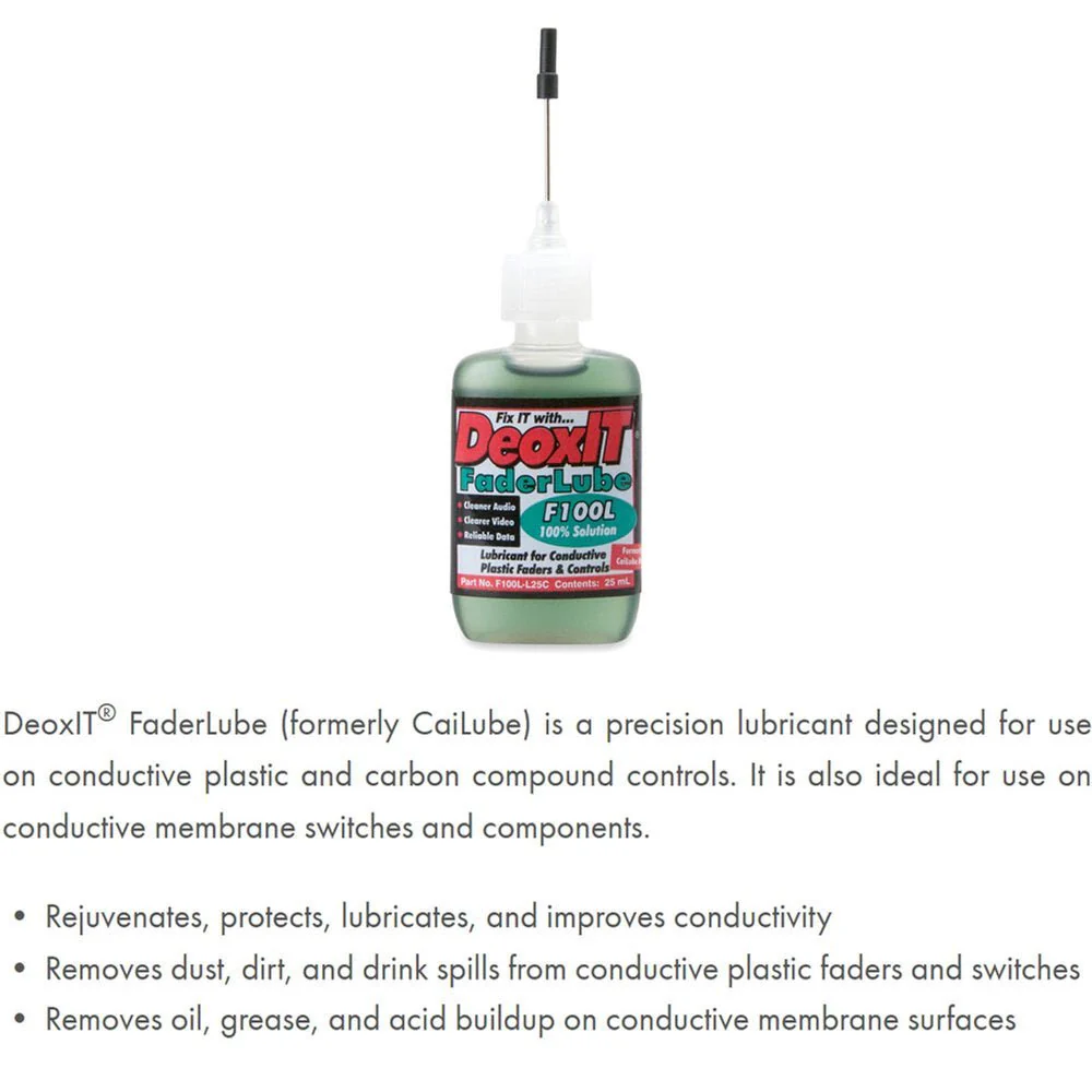 CAIG F100LL25C DeoxIT FaderLube 100% Dropper, 25mL - Image 2