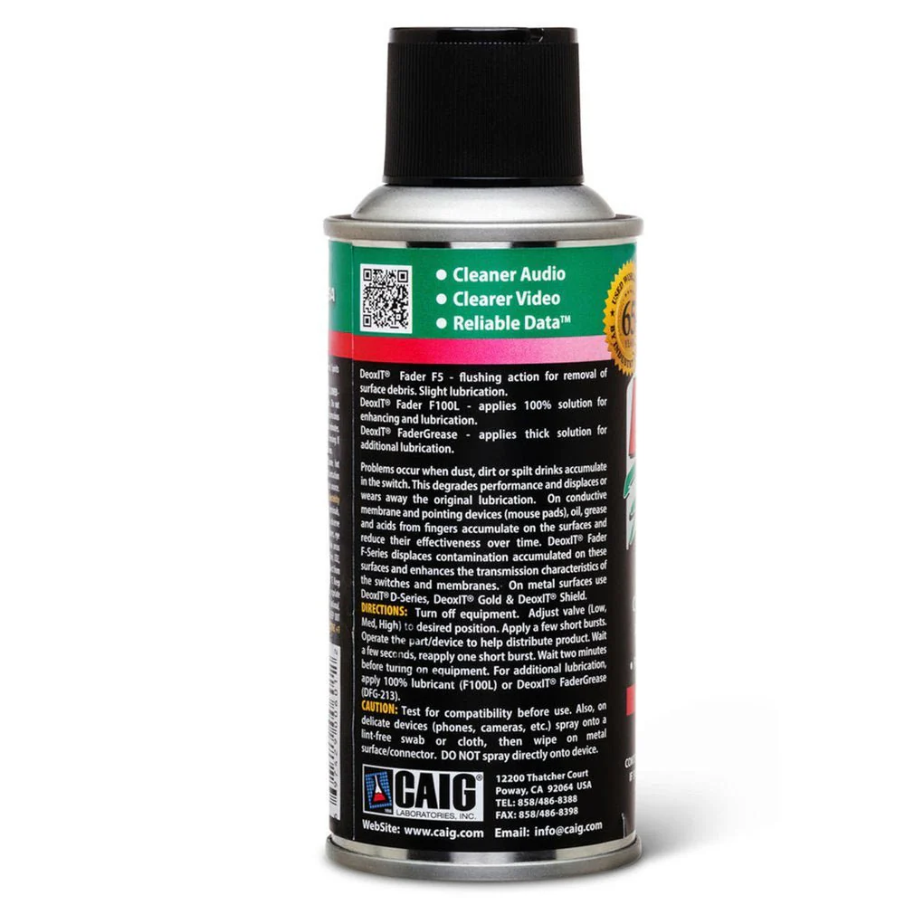 Caig DeoxIT F5 F5S-H6 FaderLube 5% Spray, 5 Oz - Image 4