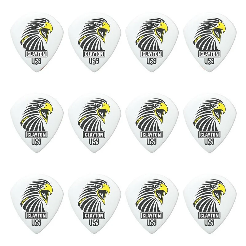 Clayton Acetal Eagle Sharp Teardrop Guitar Picks (0.80mm) - 12pk - Image 2