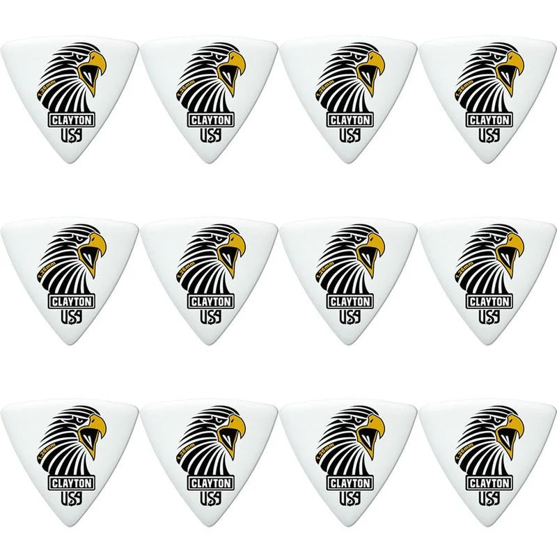 Clayton Acetal Eagle Sharp Triangle Guitar Picks (1.26mm) - 12pk - Image 2