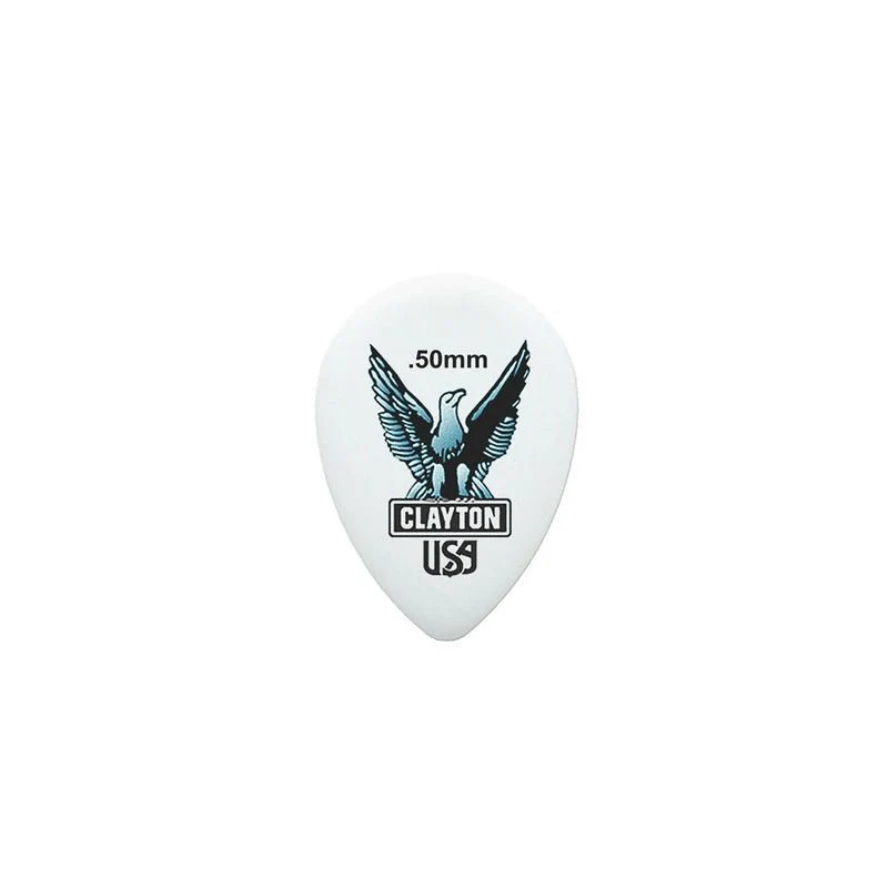 Clayton Acetal Eagle Small Teardrop Guitar Picks (0.50mm) - 12pk