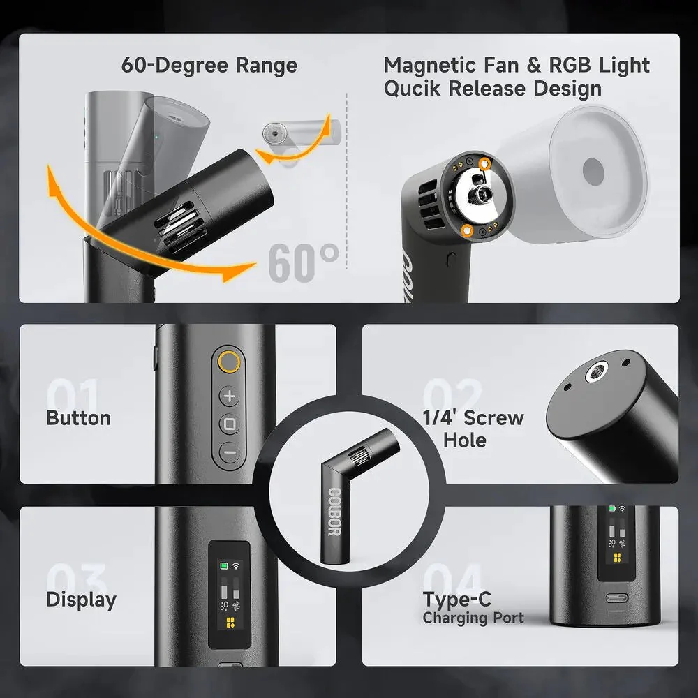 Colbor CineFlare CF5 40W Portable Fog Machine w/ Remote & Attachments - Image 3