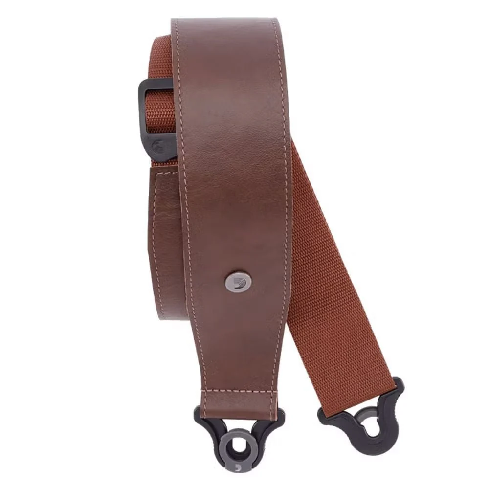 D'Addario 2.5" Comfort Leather Auto Lock Strap - Brown