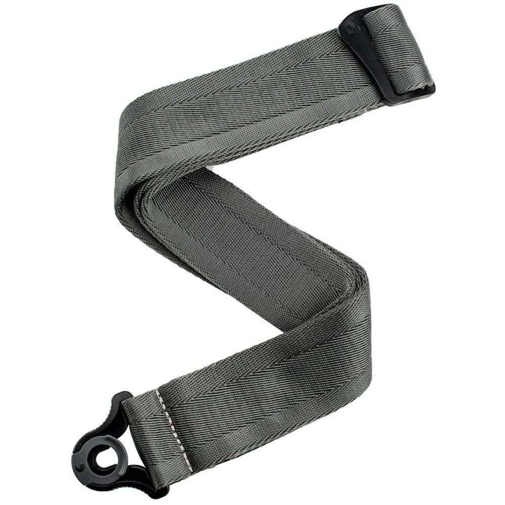 D'Addario 50BAL09 Auto Lock Nylon Guitar Strap (Metal Grey)