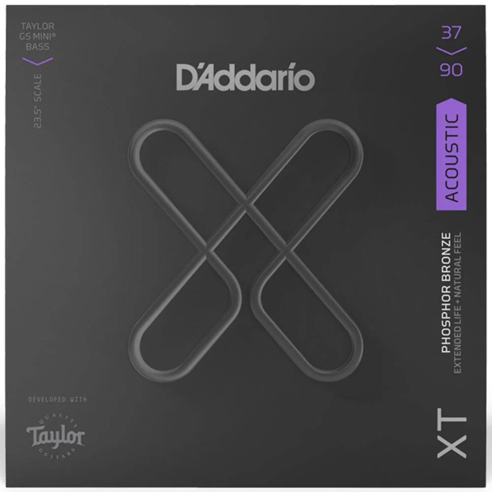 D'Addario XT Custom Light Taylor GS Mini Coated Acoustic Bass Strings (37-90)