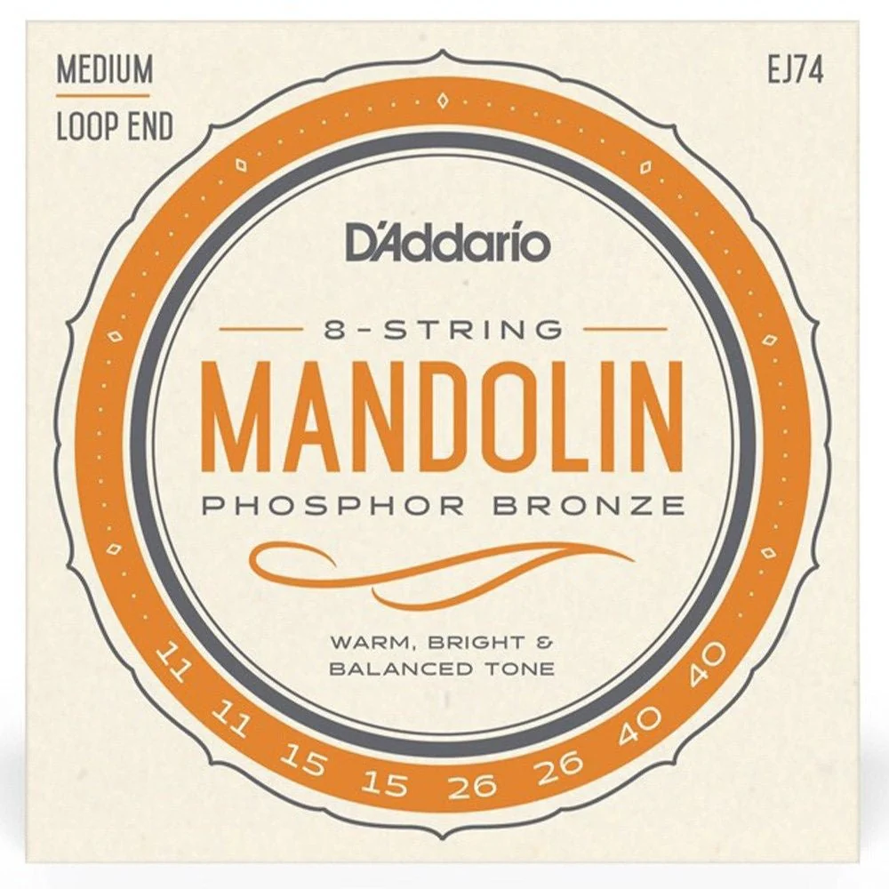 D'Addario EJ74 Mandolin Strings, Phosphor Bronze, Medium, 11-40