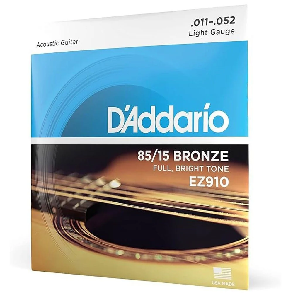 D'Addario EZ910 85/15 Bronze Acoustic Guitar Strings Light (11-52) - Image 3